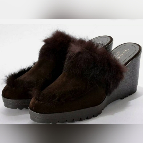 Coach Kaela fur wedges - Picture 2 of 6